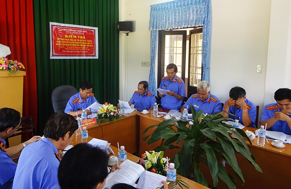 Một cuộc họp của Viện kiểm sát nhân dân tỉnh Bình Định