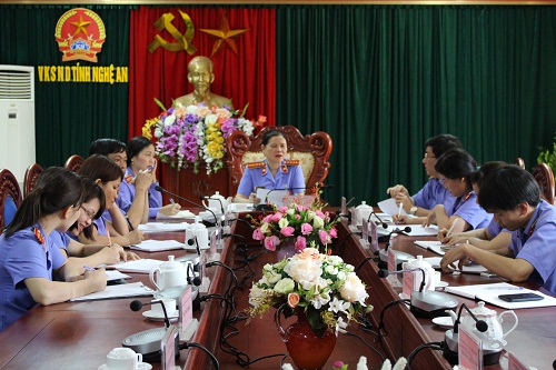 Một cuộc họp của Viện kiểm sát nhân dân tỉnh Nghệ An