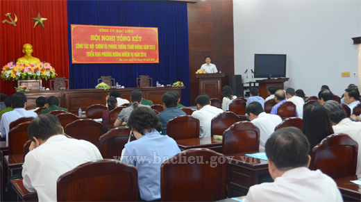 Hội nghị triển khai phương hướng, nhiệm vụ công tác nội chính và phòng, chống tham nhũng năm 2016 tỉnh Bạc Liêu