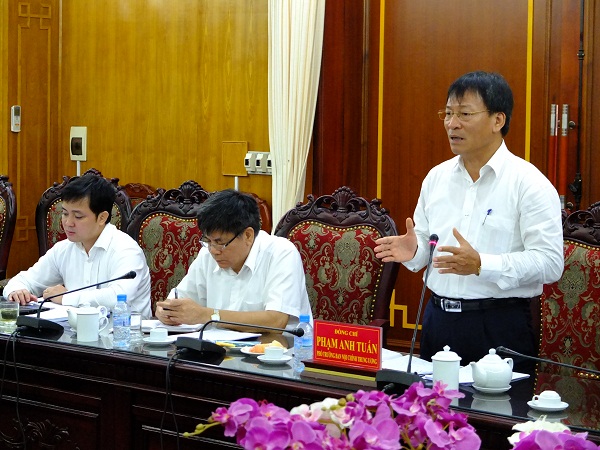 Đồng chí Phạm Anh Tuấn, Phó trưởng Ban Nội chính Trung ương kết luận buổi làm việc