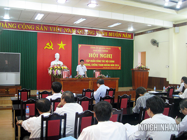 Một Hội nghị tập huấn công tác nội chính và phòng, chống tham nhũng của tỉnh Quảng Ngãi
