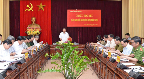 Một Hội nghị giao ban các cơ quan khối Nội chính tỉnh Bắc Ninh