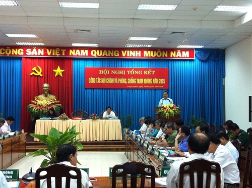 Hội nghị tổng kết công tác nội chính và phòng, chống tham nhũng năm 2015 tỉnh An Giang