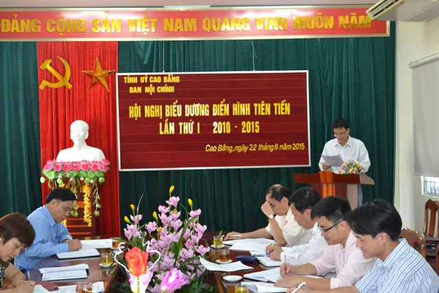 Một Hội nghị biểu dương điển hình tiên tiến của Ban Nội chính Tỉnh ủy Cao Bằng