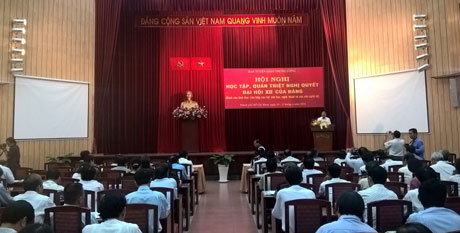 Hội nghị học tập, quán triệt Nghị quyết Đại hội XII của Đảng tại Tiền Giang