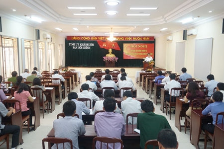 Hội nghị bồi dưỡng nghiệp vụ về công tác nội chính và phòng, chống tham nhũng tỉnh Khánh Hòa