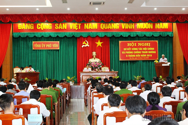 Hội nghị sơ kết công tác nội chính và phòng, chống tham nhũng 6 tháng đầu năm 2016 tỉnh Phú Yên tổ chức