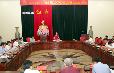 Hội nghị giao ban công tác nội chính và phòng, chống tham nhũng 6 tháng đầu năm 2016  của Tỉnh ủy Ninh Bình 