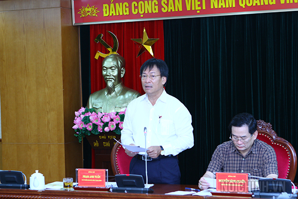 Đồng chí Phạm Anh Tuấn, Phó trưởng Ban Nội chính Trung ương phát biểu tại Hội thảo