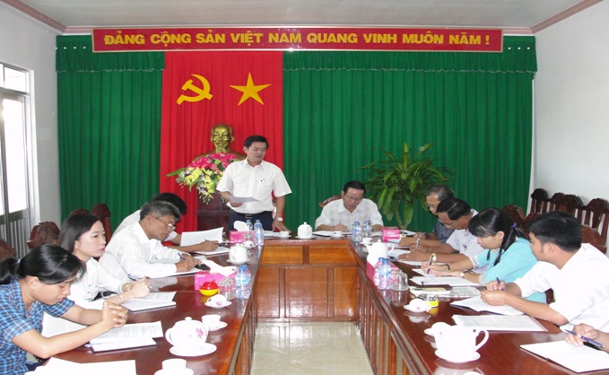 Đoàn công tác Ban Nội chính Trung ương làm việc với Ban Nội chính Tỉnh ủy Hậu Giang