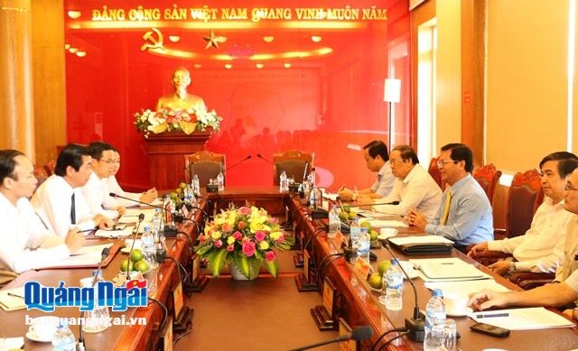 Đoàn công tác của Ban Nội chính Trung ương làm việc với Ban Nội chính Tỉnh ủy Quảng Ngãi