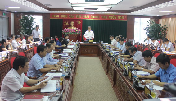 Ban Thường vụ Tỉnh ủy Hải Dương họp thường kỳ tháng 8-2016