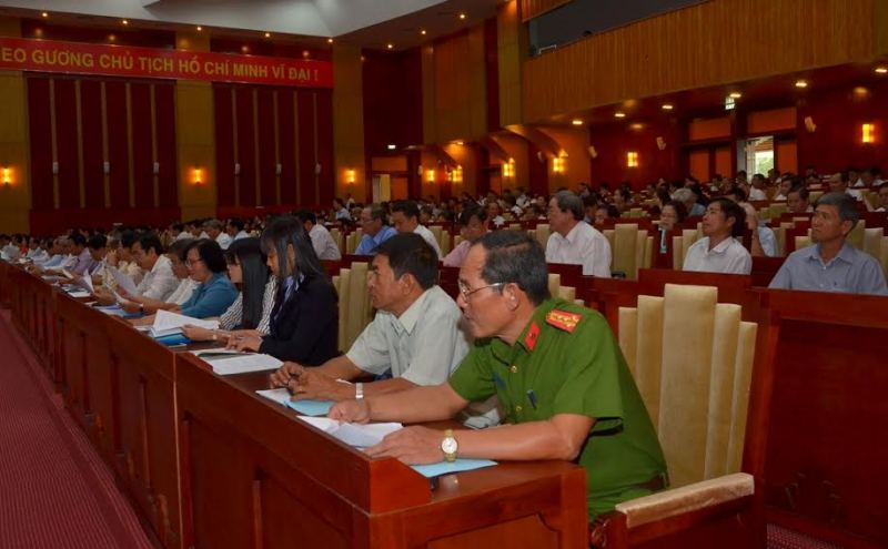 Các đại biểu dự Hội nghị tập huấn công tác nội chính và phòng, chống tham nhũng tỉnh Tây Ninh