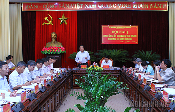  Ban Chỉ đạo Trung ương về phòng, chống tham nhũng triển khai Kế hoạch kiểm tra, giám sát năm 2016 tại tỉnh Bắc Ninh