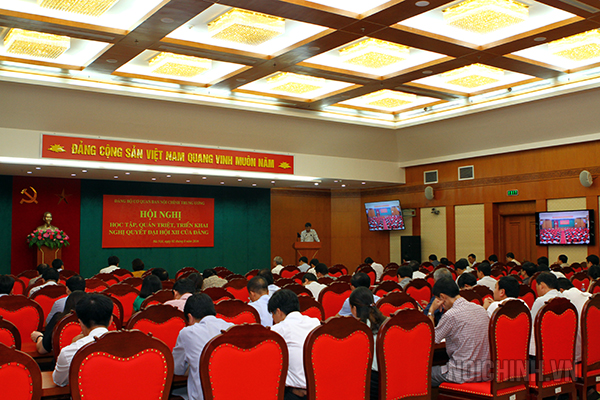 Đảng bộ Cơ quan Ban Nội chính trung ương tổ chức Hội nghị học tập, quán triệt, triển khai Nghị quyết Đại hội XII của Đảng