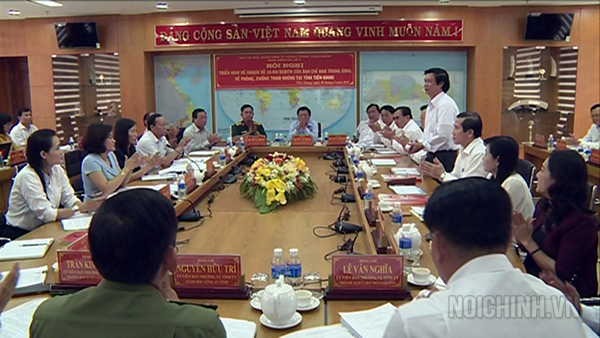 Đoàn công tác số 7 của Ban Chỉ đạo Trung ương về phòng, chống tham nhũng làm việc tại tỉnh Tiền Giang
