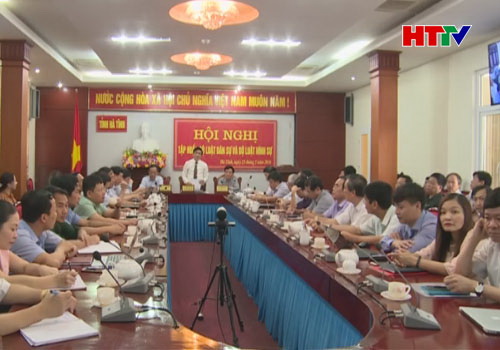  Hội nghị trực tuyến toàn tỉnh Hà Tĩnh tập huấn Bộ luật dân sự năm 2015
