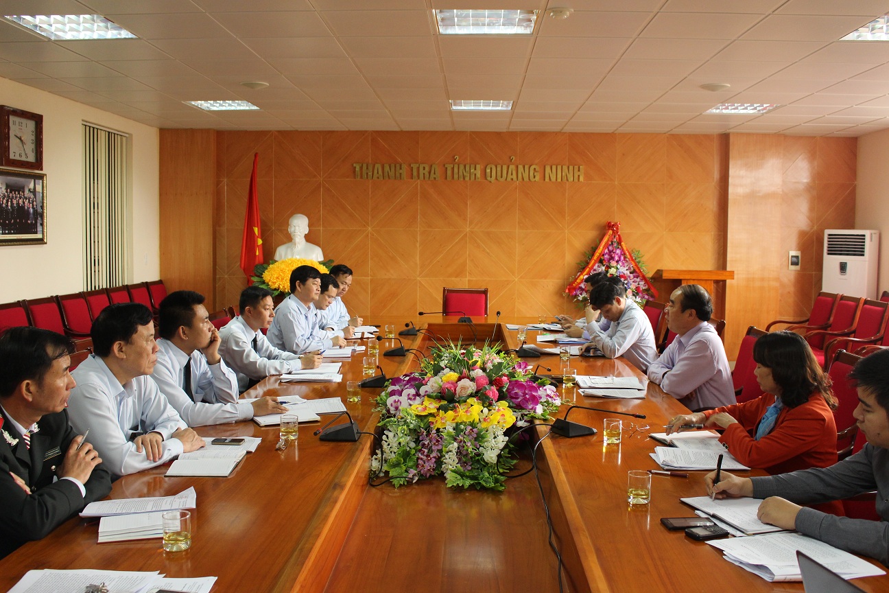 Trưởng Ban Nội chính Tỉnh ủy Quảng Ninh làm việc với Thanh tra tỉnh về thực hiện nhiệm vụ trong thời gian qua
