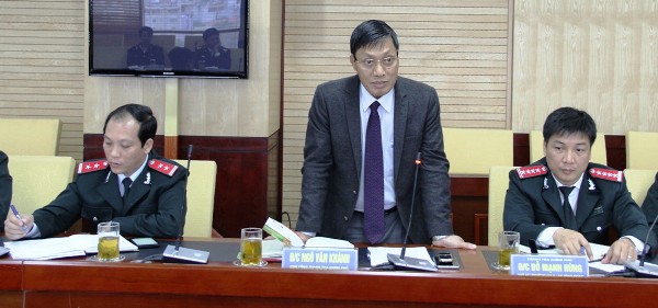 Đồng chí Ngô Văn Khánh, Phó Tổng Thanh tra Chính phủ phát biểu tại buổi làm việc