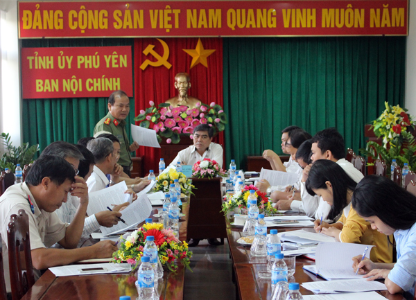 Hội nghị giao ban công tác nội chính của Ban Nội chính Tỉnh ủy Phú Yên