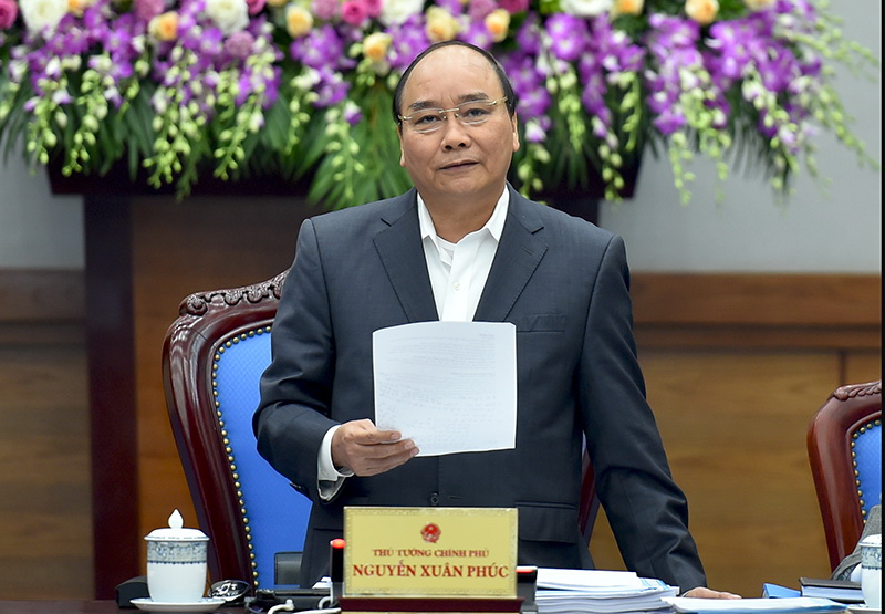 Thủ tướng Chính phủ Nguyễn Xuân Phúc phát biểu kết luận phiên họp