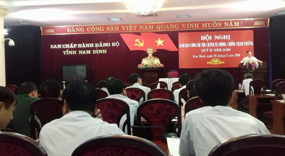 Một Hội nghị giao ban công tác nội chính tỉnh Nam Định