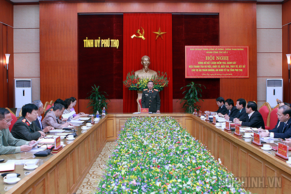 Đoàn công tác số 2 của Ban Chỉ đạo Trung ương về phòng, chống tham nhũng làm với Tỉnh ủy Phú Thọ