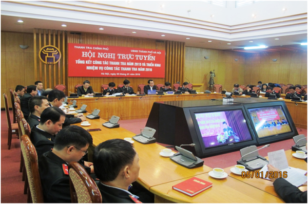 Thanh tra thành phố Hà Nội dự Hội nghị trực tuyến tổng kết công tác Thanh tra của Thanh tra Chính phủ
