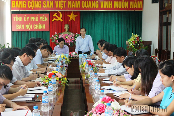 Đoàn công tác của Ban Chỉ đạo Trung ương về PCTN kiểm tra, giám sát tại Ban Nội chính Tỉnh ủy Phú Yên năm 2016