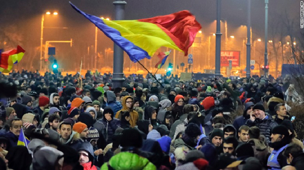 Biểu tình tại thủ đô Bucharest
