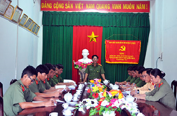 Công an huyện Vị Thủy, tỉnh Hậu Giang triển khai kế hoạch phòng, chống tội phạm
