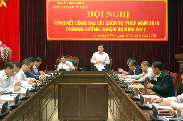 Hội nghị triển khai nhiệm vụ công tác cải cách tư pháp năm năm 2017 tỉnh Điện Biên