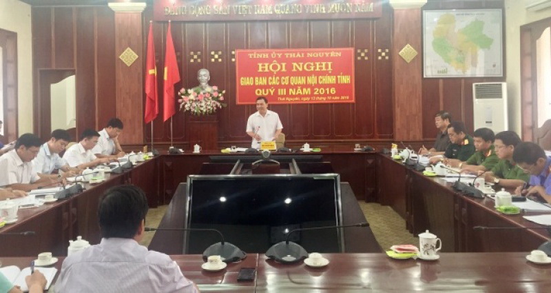 Một Hội nghị giao ban công tác nội chính của Ban Nội chính Tỉnh ủy Thái Nguyên