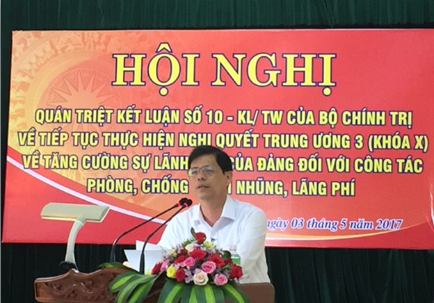 Đồng chí Nguyễn Tấn Tuân, Phó Bí thư Thường trực Tỉnh ủy, Chủ tịch HĐND tỉnh phát biểu khai mạc Hội nghị
