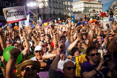 Người dân Tây Ban Nha phản đối tình trạng tham nhũng