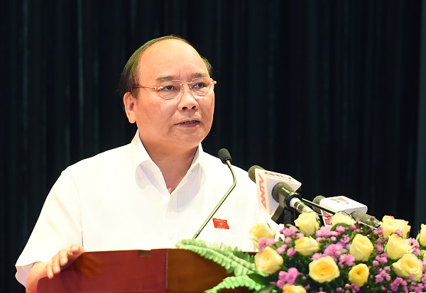 Thủ tướng Chính phủ Nguyễn Xuân Phúc phát biểu tại Hội nghị. Ảnh: VGP/Quang Hiếu