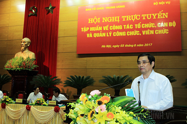 Đồng chí Phạm Minh Chính, Ủy viên Bộ Chính trị, Bí thư Trung ương Đảng, Trưởng Ban Tổ chức Trung ương khai mạc Hội nghị