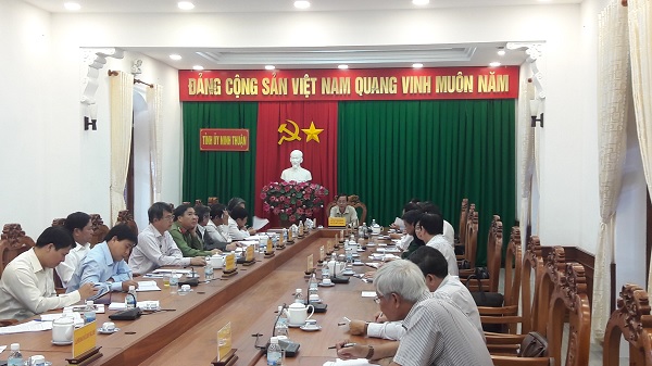 Hội nghị của Ban Thường vụ Tỉnh ủy Ninh Thuận