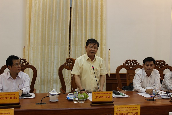 Đồng chí Lê Minh Trí, Ủy viên Trung ương Đảng, Viện trưởng Viện kiểm sát nhân dân tối cao, Ủy viên Ban Chỉ đạo Trung ương về PCTN phát biểu tại Hội nghị