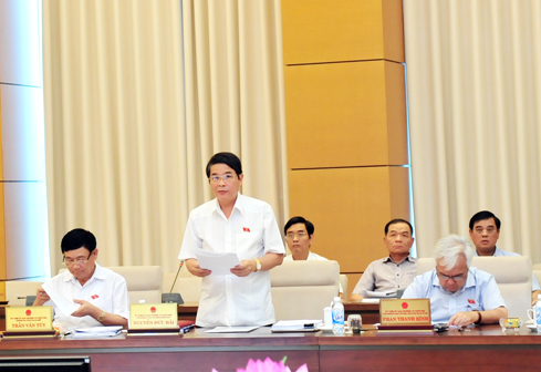 Ảnh: Ủy viên Trung ương Đảng, Chủ nhiệm Ủy ban Tài chính - Ngân sách Nguyễn Đức Hải phát biểu tại phiên họp