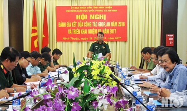 Một Hội nghị đánh giá kết quả quốc phòng, an ninh tỉnh Ninh Thuận