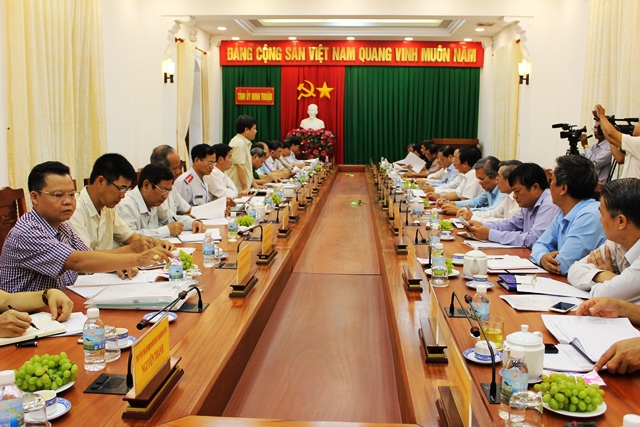 Đoàn công tác của Ban Chỉ đạo Trung ương về phòng, chống tham nhũng làm việc với Ban Thường vụ Tỉnh ủy Ninh Thuận
