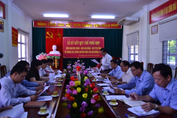 Lễ ký Quy chế phối hợp giữa Ban Nội chính Tỉnh ủy với các cơ quan Báo Cao Bằng và Đài Phát thanh - Truyền hình Cao Bằng