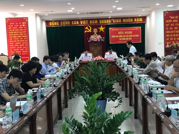 Đoàn kiểm tra của Ban Chỉ đạo Cải cách tư pháp Trung ương làm việc tại Phú Yên (tháng 9-2017)