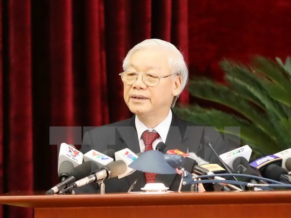 Tổng Bí thư Nguyễn Phú Trọng phát biểu bế mạc Hội nghị