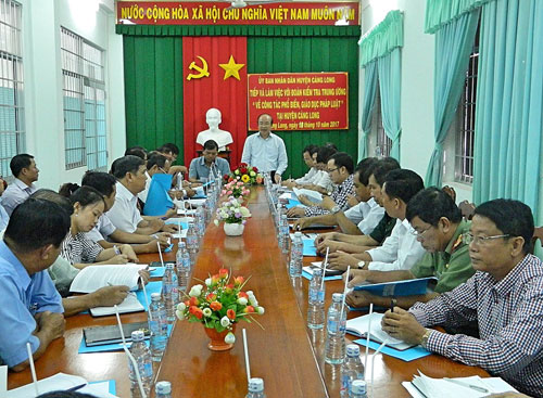 Đoàn công tác của Bộ Tư pháp làm việc tại tỉnh Trà Vinh về công tác phổ biến, giáo dục pháp luật