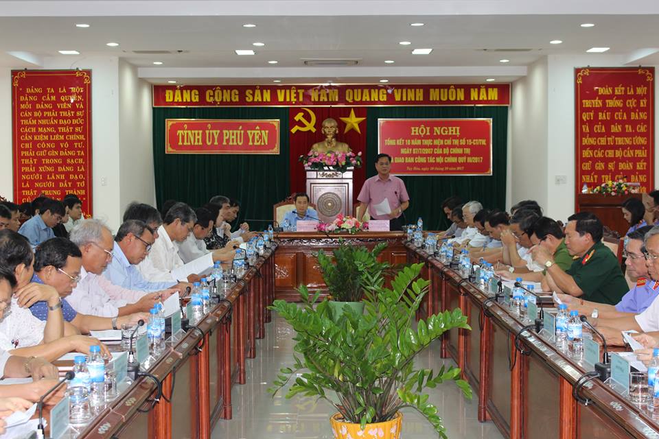 Quang cảnh Hội nghị giao ban công tác nội chính tỉnh Phú Yên quý III năm 2017