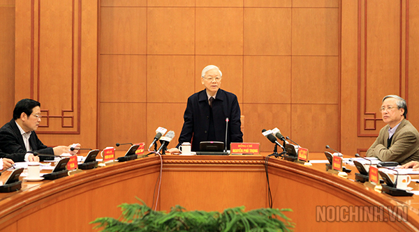 Tổng Bí thư Nguyễn Phú Trọng, Trưởng Ban Chỉ đạo Trung ương về phòng, chống tham nhũng phát biểu kết luận