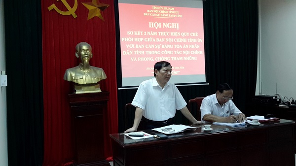 Đồng chí Lê Văn Quyết, Ủy viên Ban Thường vụ, Trưởng Ban Nội chính Tỉnh ủy Hà Nam 