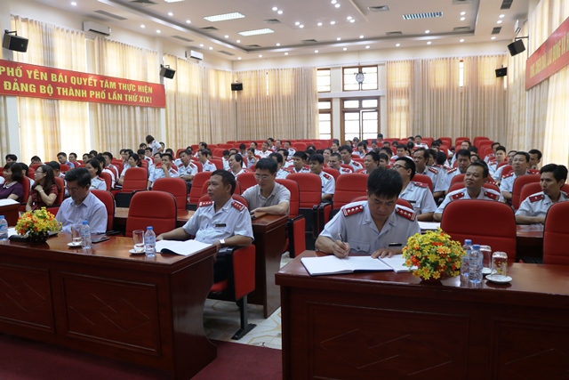 Các đại biểu tham dự Lớp tập huấn công tác phòng, chống tham nhũng do Thanh tra tỉnh Yên Bái tổ chức
